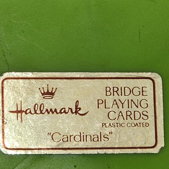 Vintage Hallmark Bridge Playing Cards Cardinals 2 Decks In Case New Old Stock - Picture 3 of 5